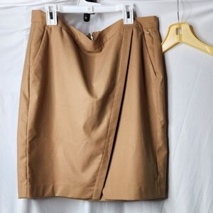 Women's Banana Republic Pencil Wrap Skirt Camel Beige - Size 12P